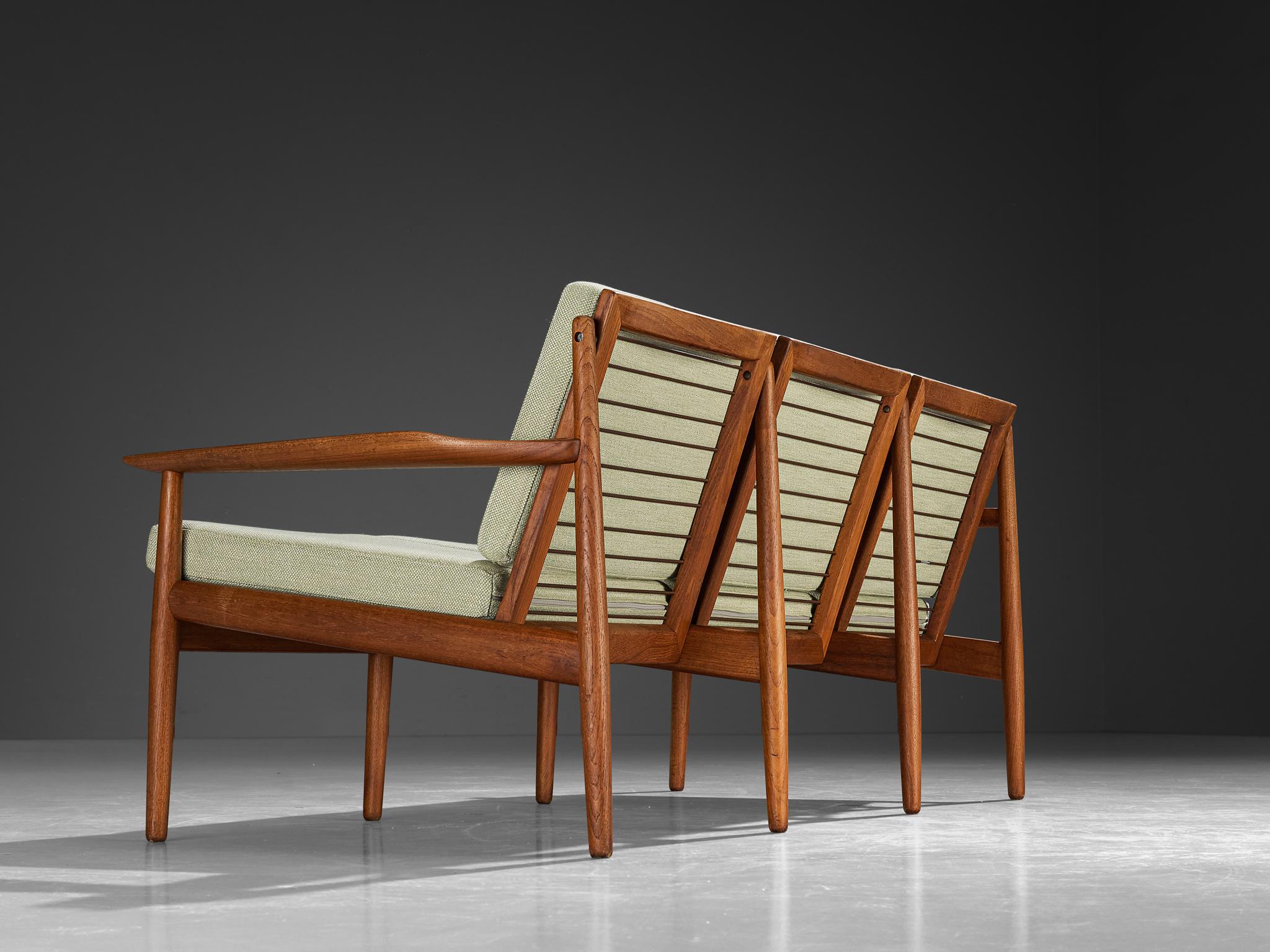 Svend Åge Eriksen for Glostrup Møbelfabrik Three-Seat Sofa in Teak For Sale 1