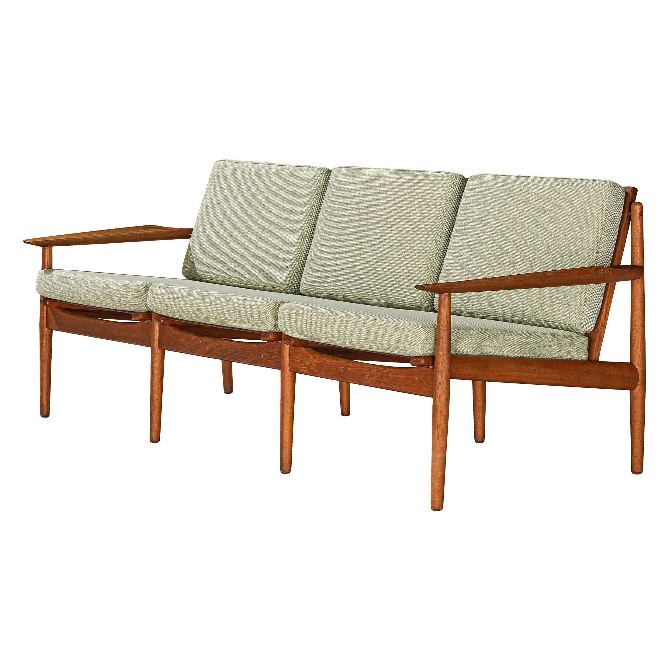 Svend Åge Eriksen for Glostrup Møbelfabrik Three-Seat Sofa in Teak For Sale