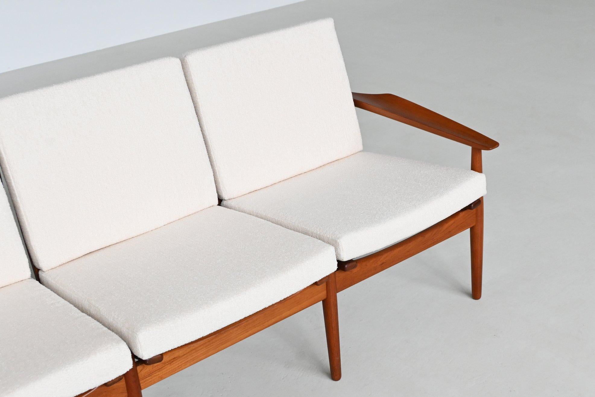 Divano a tre posti in teak Svend Age Eriksen Glostrup Danimarca 1960 in vendita 3