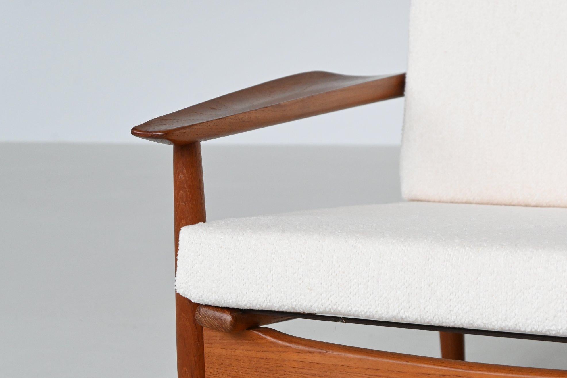 Divano a tre posti in teak Svend Age Eriksen Glostrup Danimarca 1960 in vendita 4