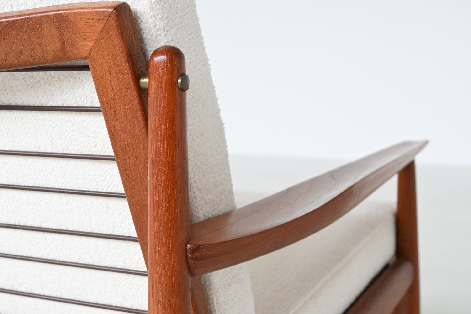 Divano a tre posti in teak Svend Age Eriksen Glostrup Danimarca 1960 in vendita 11