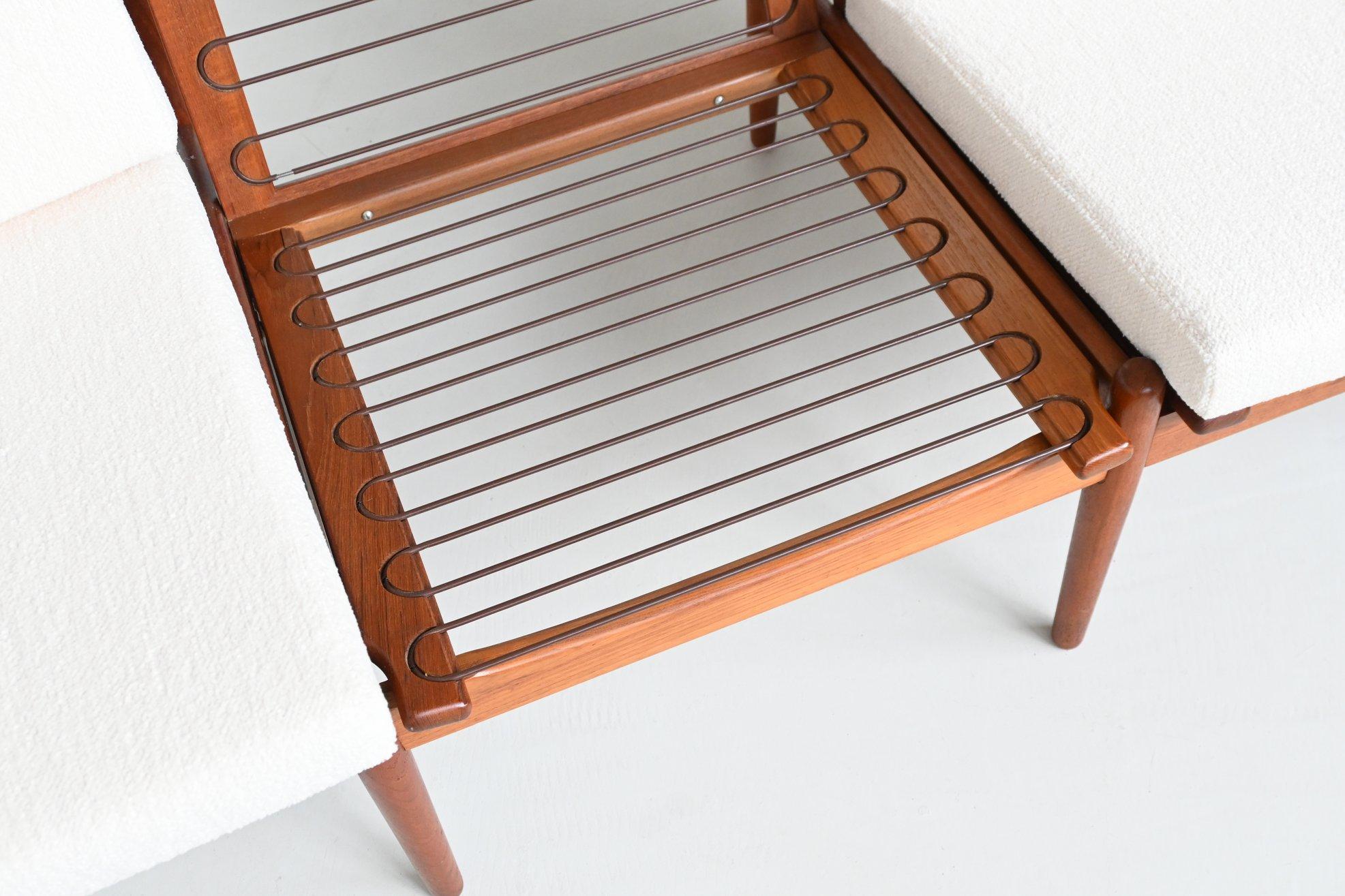 Divano a tre posti in teak Svend Age Eriksen Glostrup Danimarca 1960 in vendita 13
