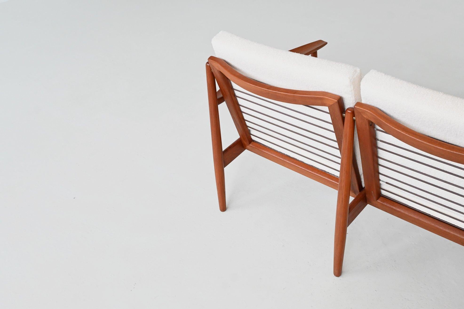 Divano a tre posti in teak Svend Age Eriksen Glostrup Danimarca 1960 in vendita 2
