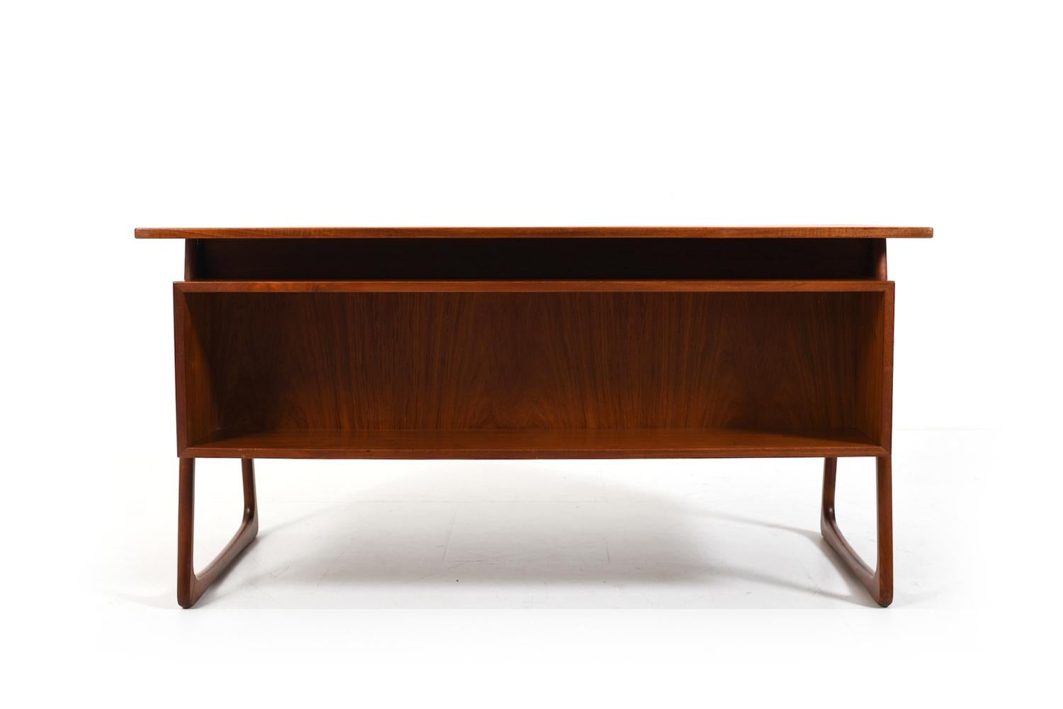 Svend Åge Madsen Sled Legs Teak Desk 1960s For Sale 7