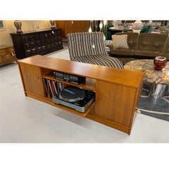 Svend B. Feldballes Møbelfabrik Danish Teak Credenza Record Media Cabinet