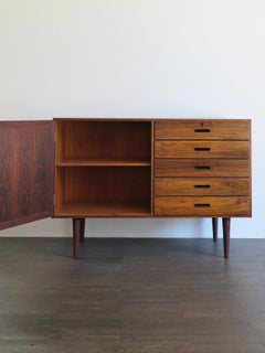Svend Ellekjaer Scandinavian Dark Wood Sideboard, 1960s
