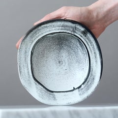 Svend Hammershøi Bowl in Black & White Ash Glaze. Herman A Kähler, Denmark 1930s