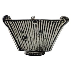 Svend Hammershøi for Kähler, Denmark, Angular Vase in Glazed Stoneware