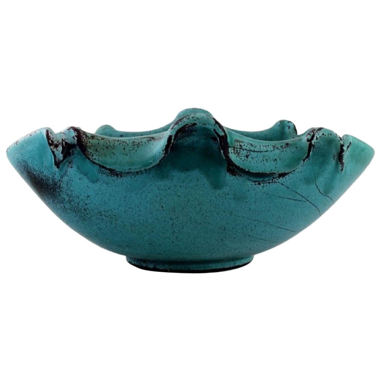 Svend Hammershøi for Kähler, Denmark, Bowl in Glazed Stoneware, 1930s-1940s