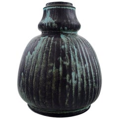 Svend Hammershøi for Kähler, Denmark, Glazed Stoneware Art Pottery Vase, 1930s
