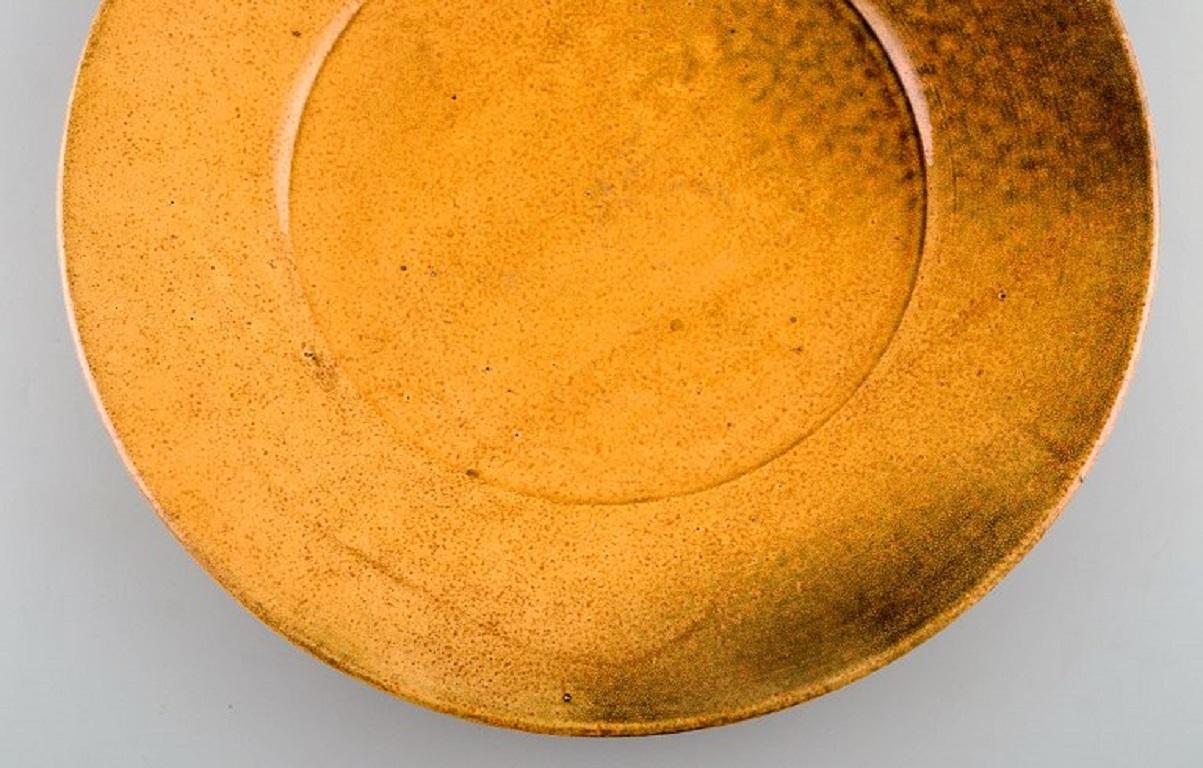 Svend Hammershøi for Kähler, Denmark, Large Bowl / Dish in Glazed Stoneware In Excellent Condition For Sale In Copenhagen, DK