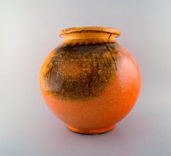 Svend Hammershøi for Kähler, Denmark, Large Round Vase in Glazed Stoneware