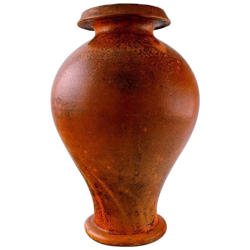 Svend Hammershøi for Kähler, Denmark, Large Vase in Glazed Stoneware