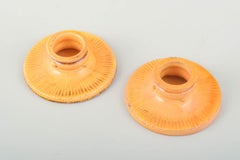 Svend Hammershøi for Kähler, Denmark. Pair of ceramic candlesticks, ca. 1930s.