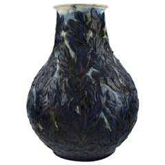 Antique Svend Hammershøi for Kähler, Denmark, Rare and Early Vase in Glazed Stoneware