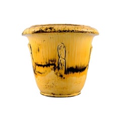 Svend Hammershøi for Kähler, Denmark, Rare Vase / Flower Pot in Glazed Stoneware