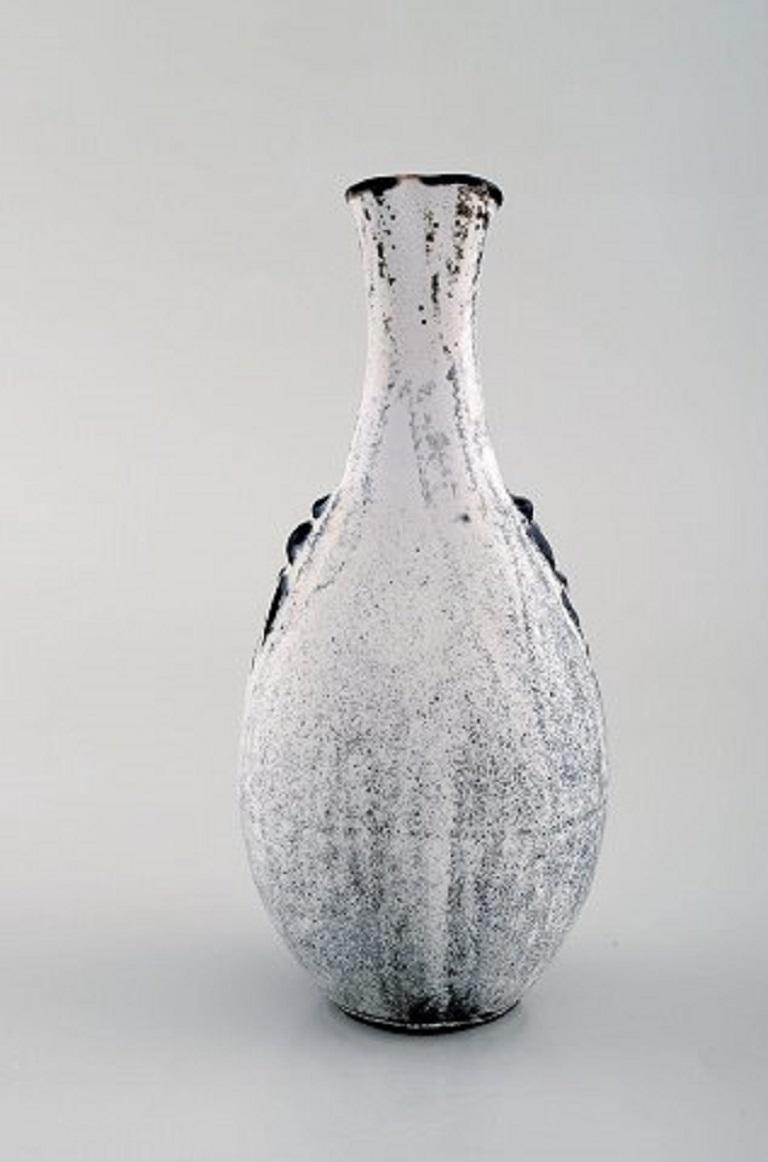 Art Deco Svend Hammershøi for Kähler, Denmark, Vase in Glazed Stoneware, 1930s-1940s