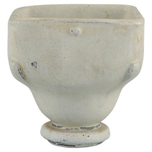 Svend Hammershøi for Kähler, HAK, Ceramic Vase in Grey-Black Double Glaze For Sale