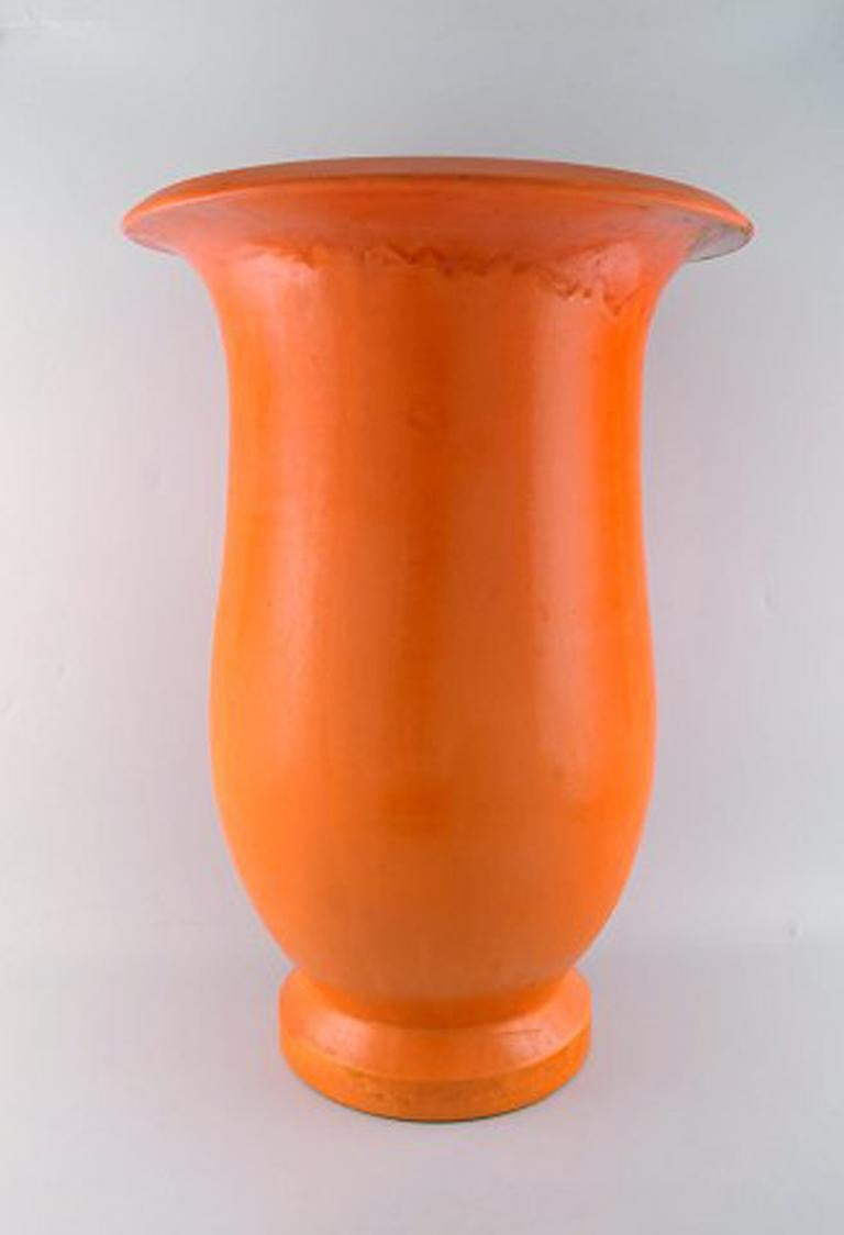 Art Deco Svend Hammershøi for Kähler, HAK, Colossal Floor Vase in Glazed Stoneware For Sale