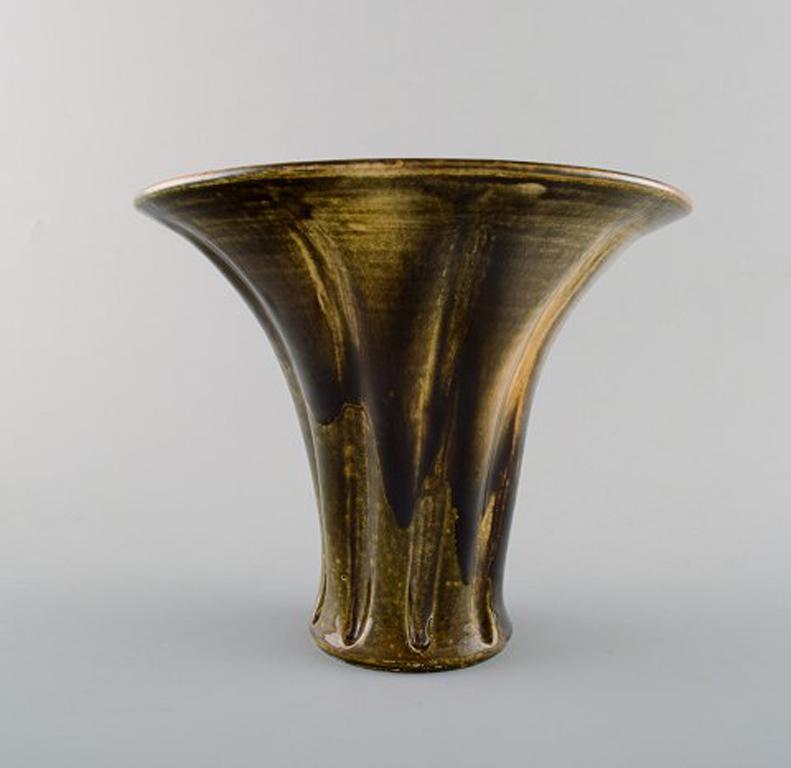 Art Deco Svend Hammershøi for Kähler, HAK, Glazed Stoneware Vase