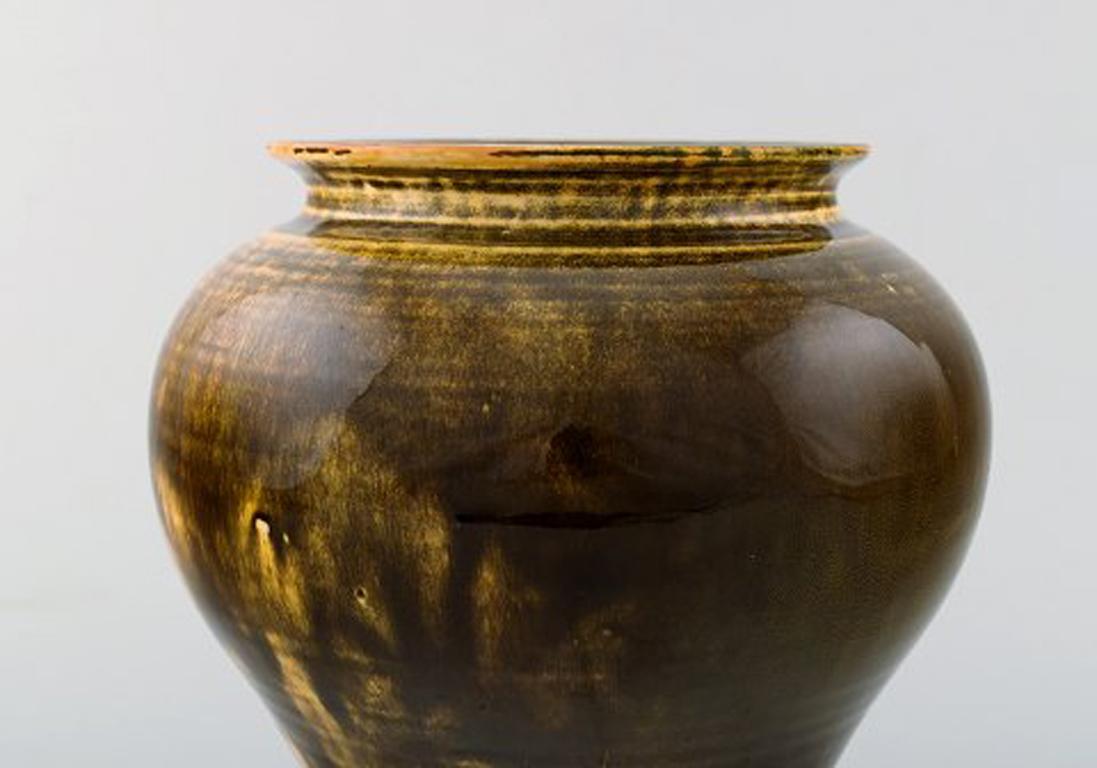 Art Deco Svend Hammershøi for Kähler, HAK, Glazed Stoneware Vase