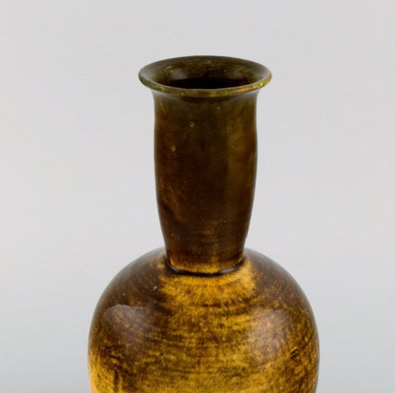 Danish Svend Hammershøi for Kähler, HAK, Narrow Neck Vase in Glazed Stoneware, 1930/40s