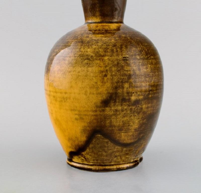 Mid-20th Century Svend Hammershøi for Kähler, HAK, Narrow Neck Vase in Glazed Stoneware, 1930/40s