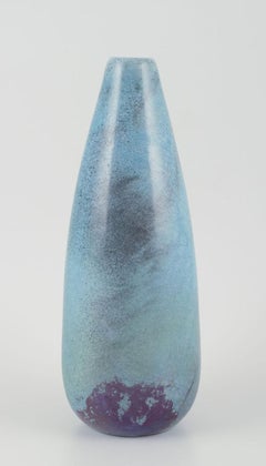 Svend Hammershøi for Kähler. Large ceramic vase. Black-green double glaze.