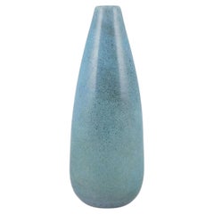 Svend Hammershøi for Kähler. Large ceramic vase. Black-green double glaze.