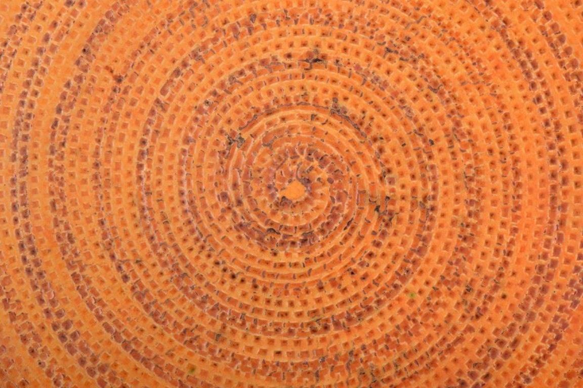 Scandinavian Modern Svend Hammershøi for Kähler. Large platter in uranium glaze. Approx. 1930s For Sale