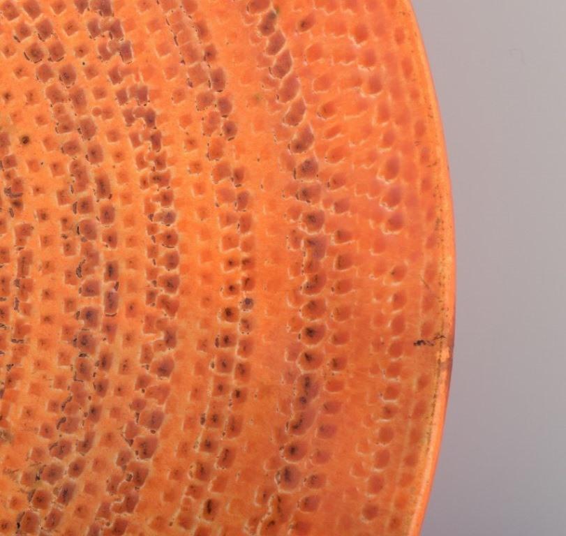 Danish Svend Hammershøi for Kähler. Large platter in uranium glaze. Approx. 1930s For Sale