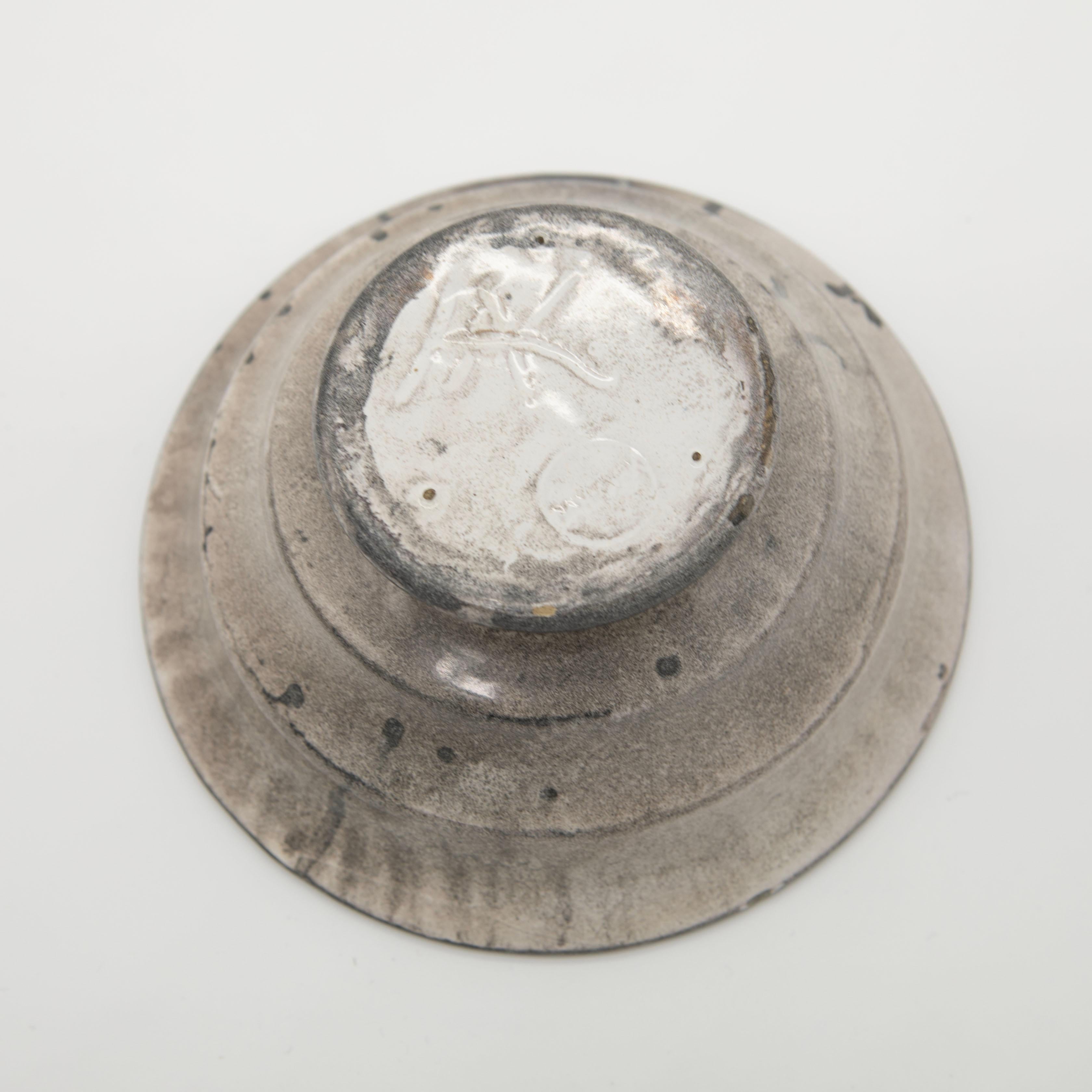 Danese Svend Hammershøi per Kähler: ciotola piccola in ceramica smaltata in grigio chiaro e scuro, S in vendita