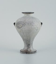 Svend Hammershøi for Kähler.  Stoneware vase with gray-black glaze, 1930s/40s