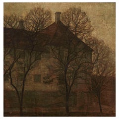 Svend Hammershøi Painting, "Holmegaard Manor" 'Holmegaard Gods'