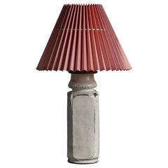 Svend Hammershøi, Table Lamp, Earthenware, Paper, Denmark, 1930s