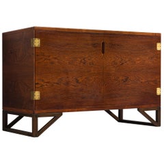 Svend Langkilde Brass and Rosewood Cabinet