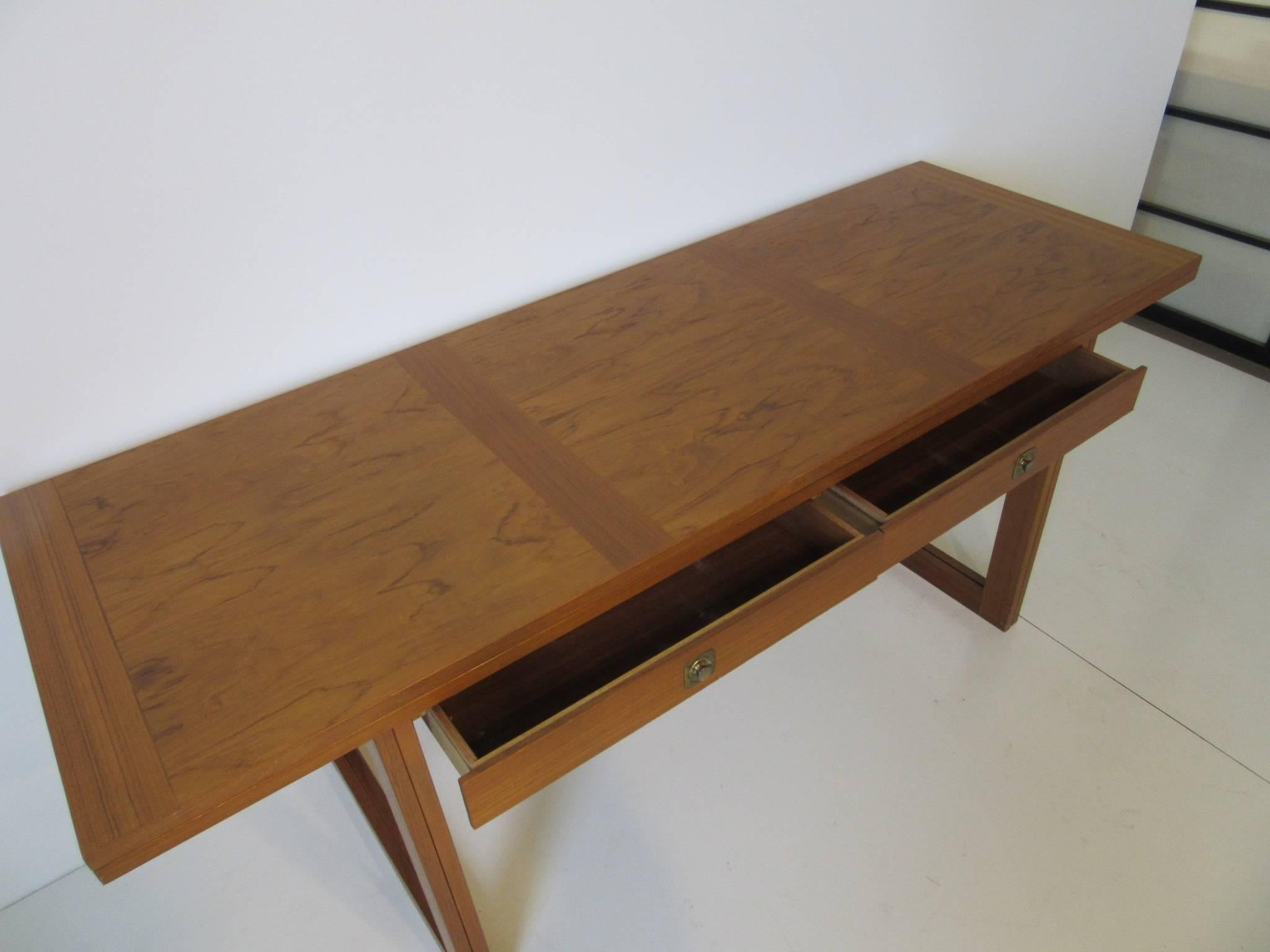 Svend Langkilde Danish Teak Flip Top Desk or Dining Table or Work Table 5