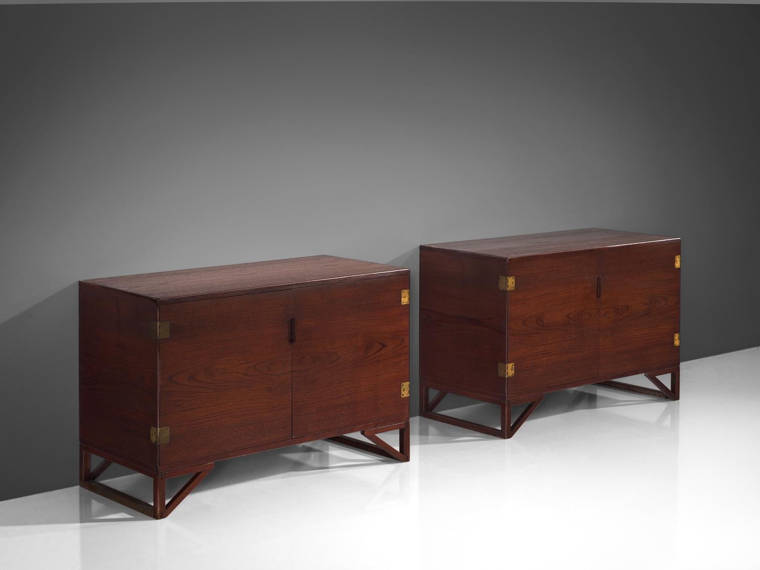 Scandinavian Modern Svend Langkilde for Illum Bolighus Pair of Cabinets in Teak