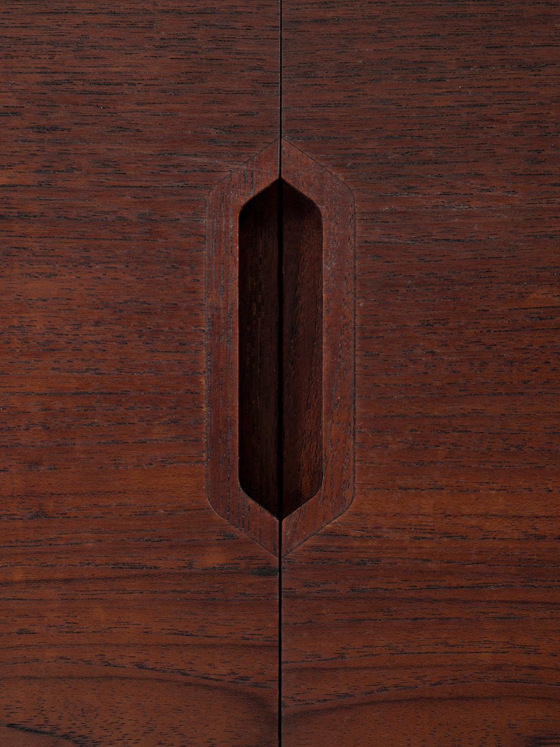 Brass Svend Langkilde for Illum Bolighus Pair of Cabinets in Teak