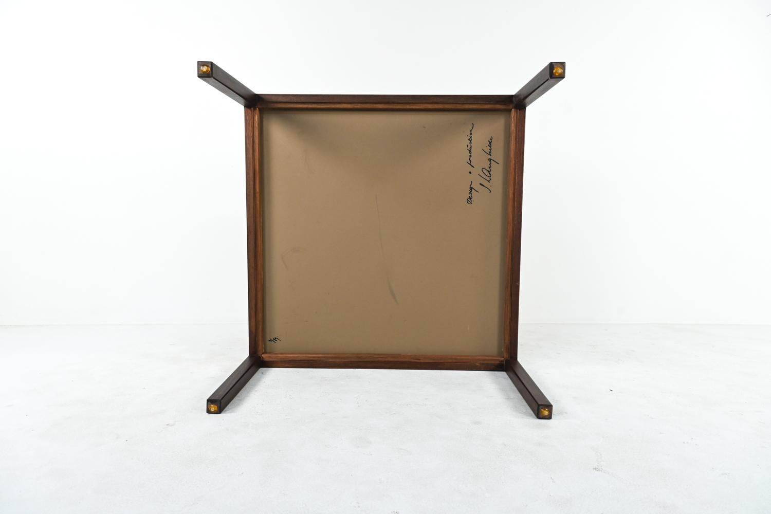 Svend Langkilde Mahogany & Slate Cocktail Table, c. 1970's 1