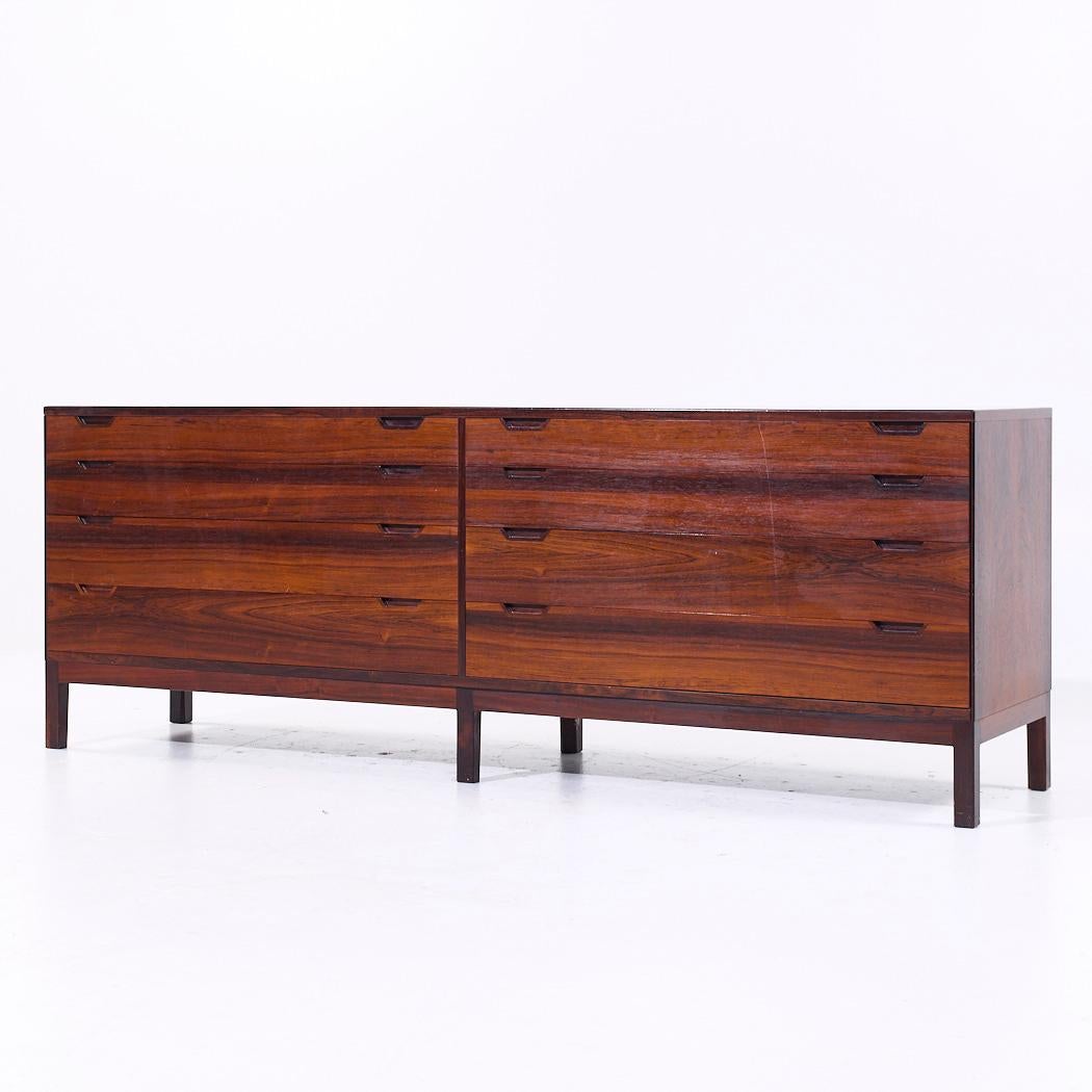 Mid-Century Modern Svend Langkilde Møbler Mid Century Danish Rosewood Lowboy Dresser For Sale