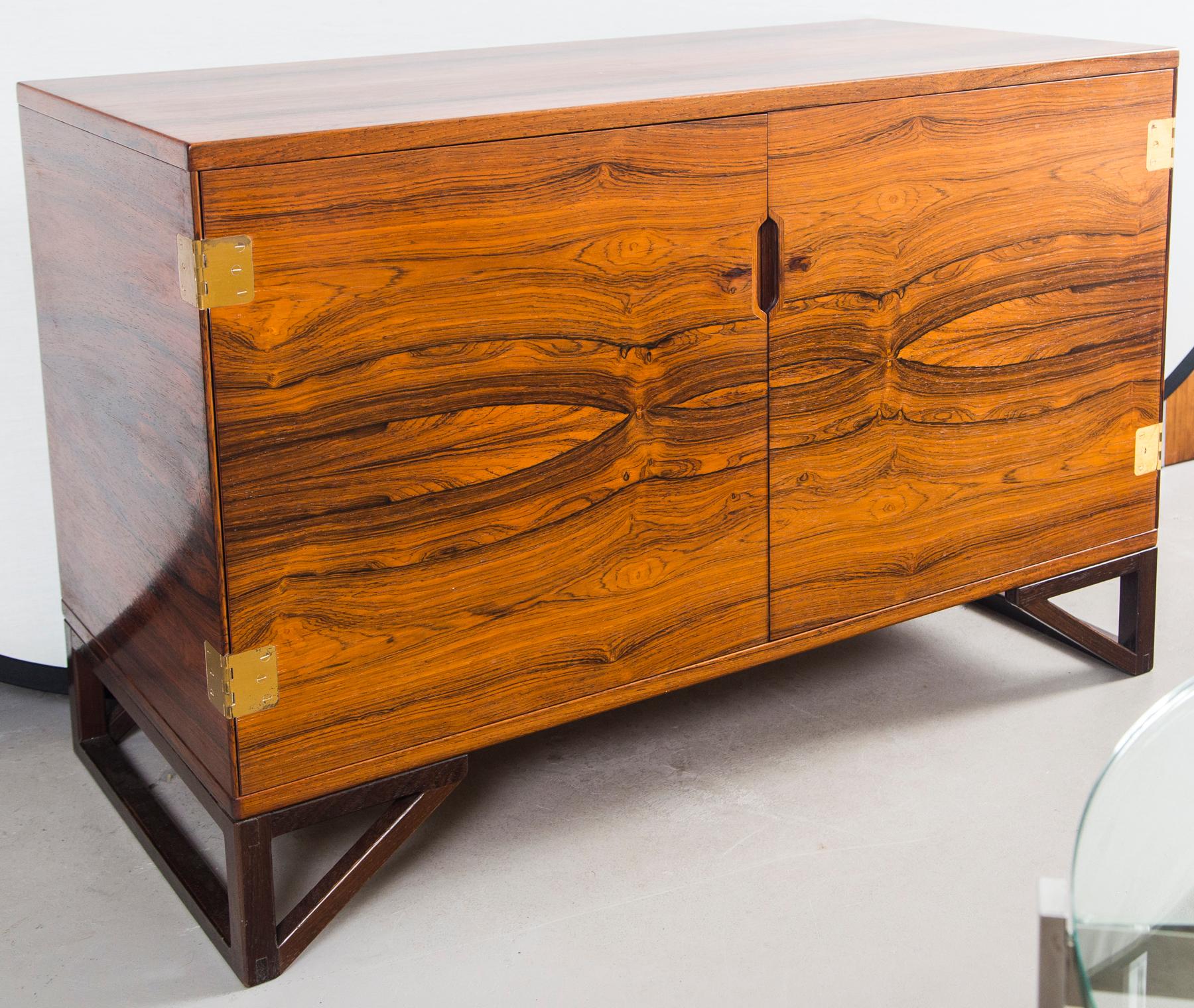 Danish Svend Langkilde Rosewood and Brass Chest