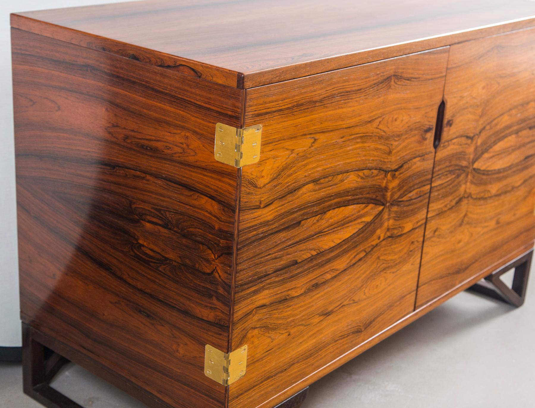 Svend Langkilde Rosewood and Brass Chest In Good Condition In Westport, CT
