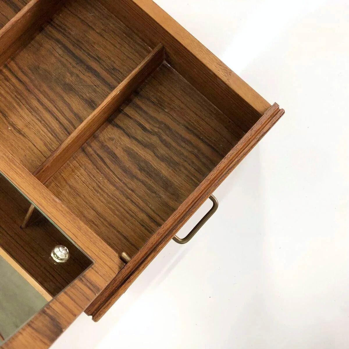 Danois Svend Langkilde Boîte à bijoux en palissandre et laiton Danemark vers 1950 en vente