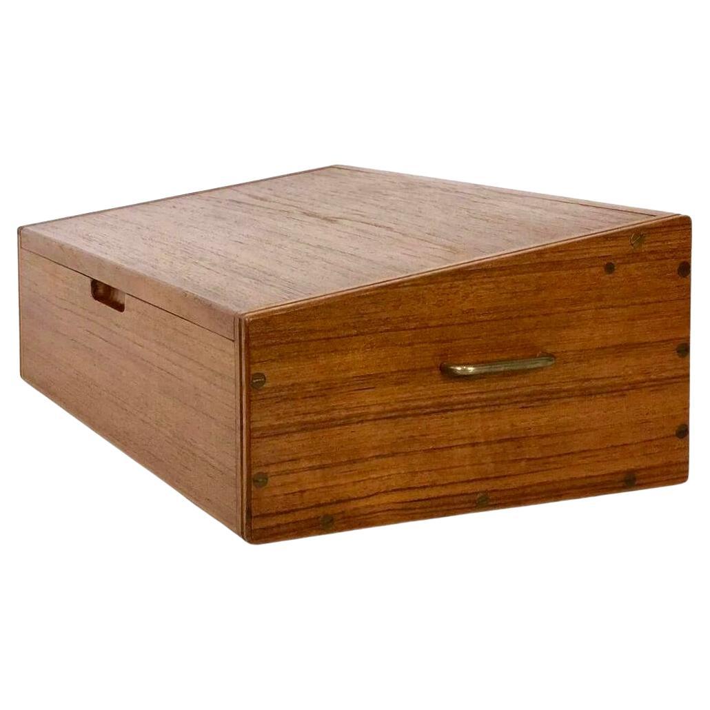 Svend Langkilde Rosewood and Brass Jewelry Box Denmark circa 1950's