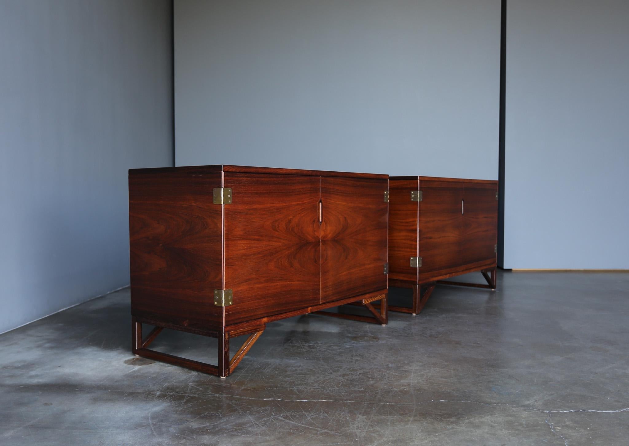 Mid-Century Modern Svend Langkilde Rosewood Cabinets for Langkilde Møbler, Denmark, c.1960