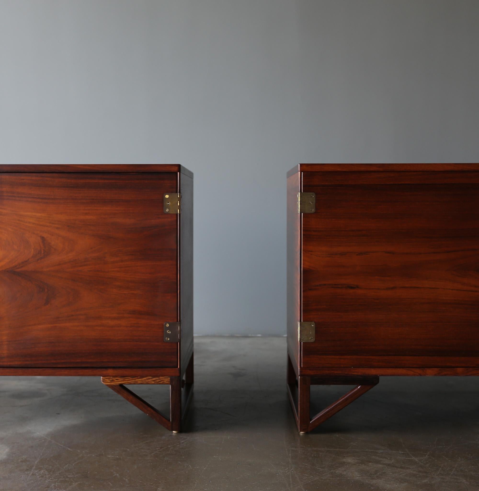 Svend Langkilde Rosewood Cabinets for Langkilde Møbler, Denmark, c.1960 In Good Condition In Costa Mesa, CA