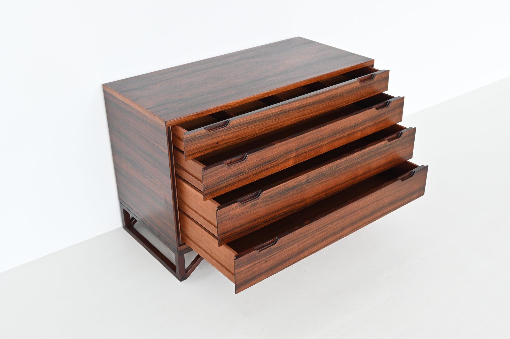 Mid-20th Century Svend Langkilde Rosewood Chest of Drawers Illums Bolighus Denmark 1960 For Sale