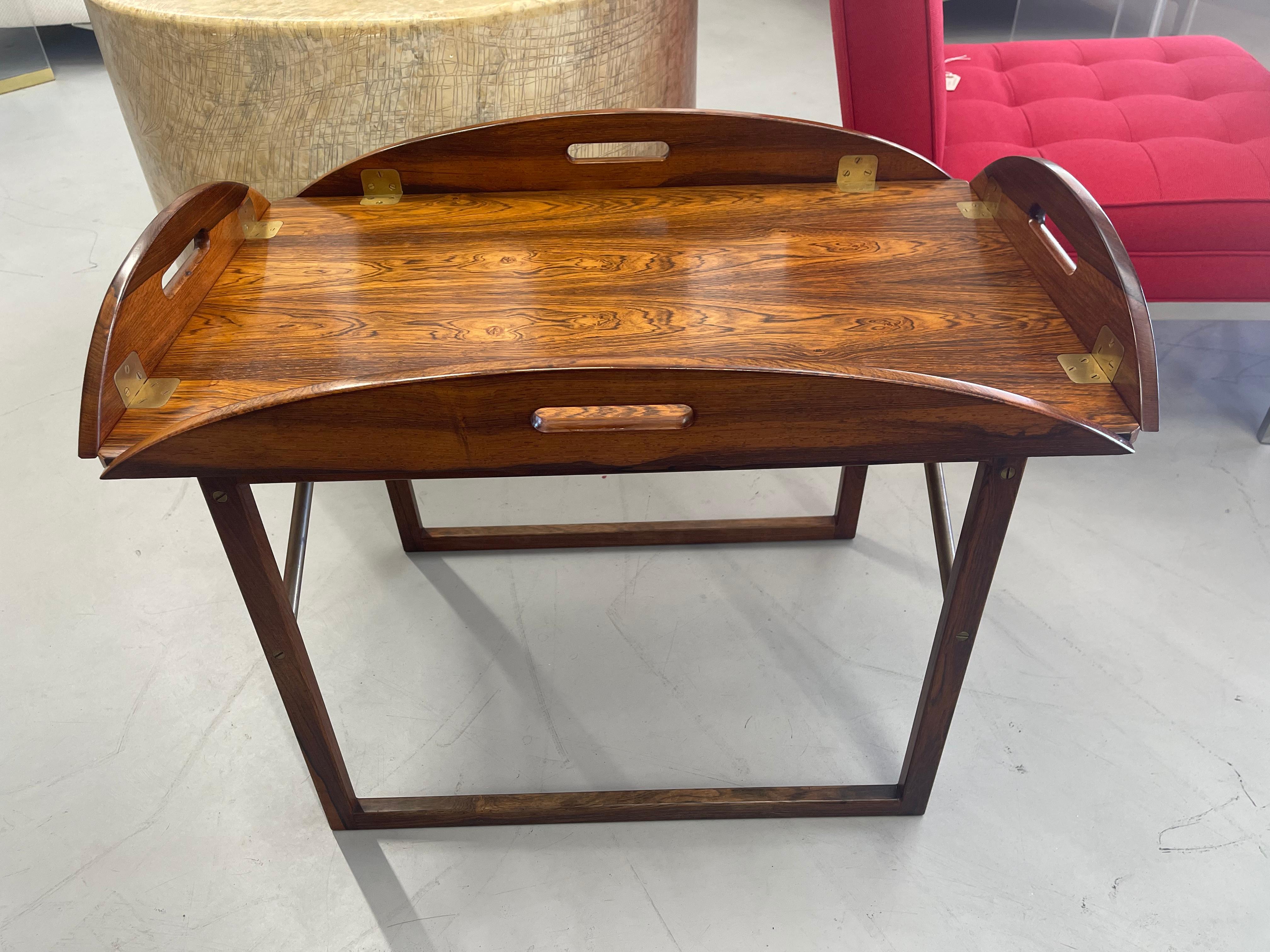Mid-Century Modern Svend Langkilde Rosewood Tray Table