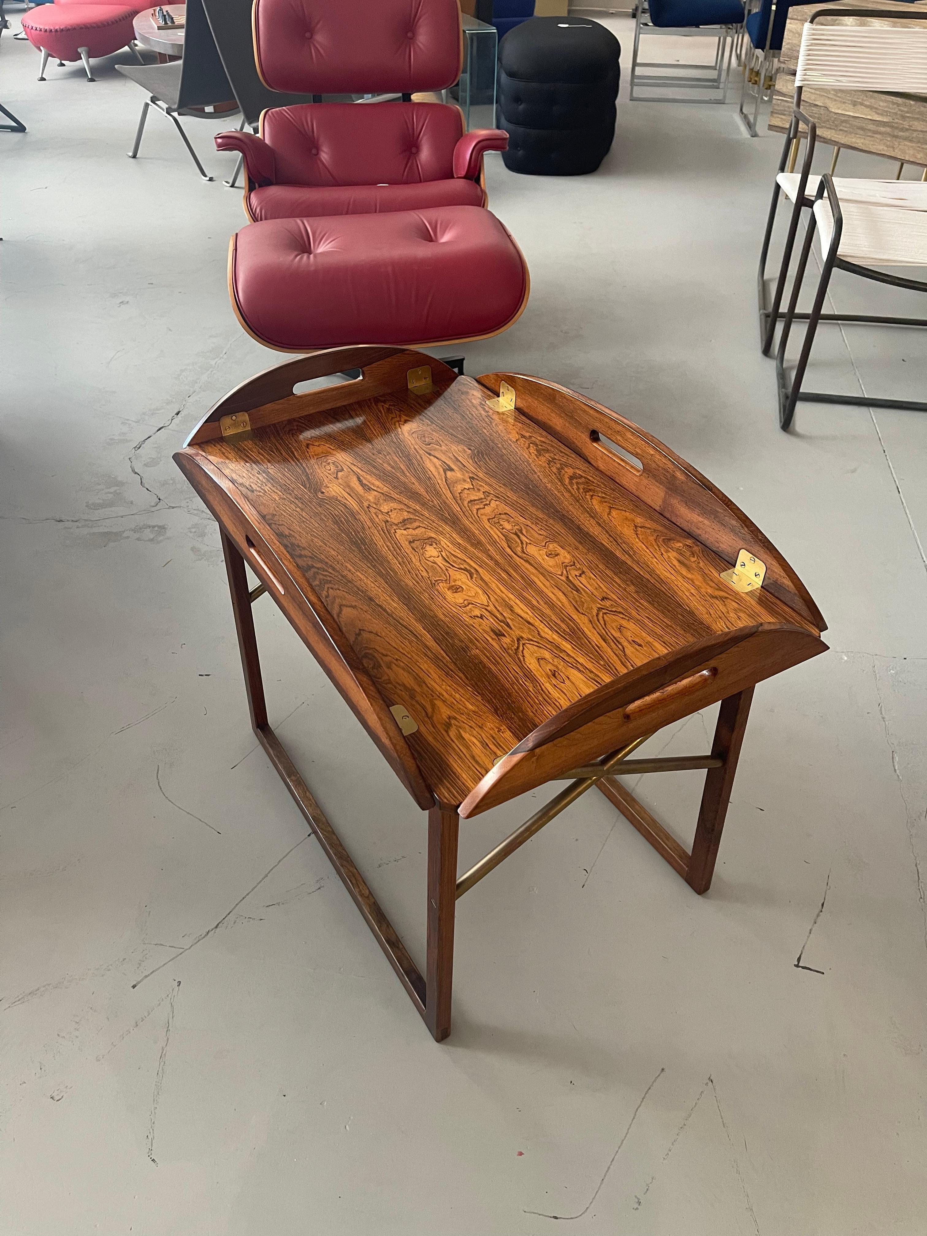 Svend Langkilde Rosewood Tray Table In Good Condition In Palm Springs, CA